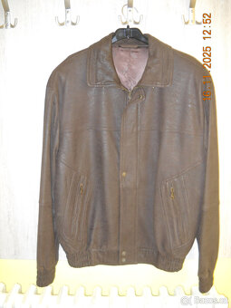 PÁNSKÁ KOŽENÁ BUNDA velikost 52 - 4