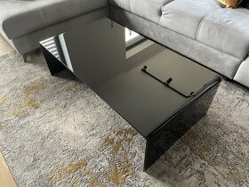 Luxusní konferenční stůl černé sklo - 4