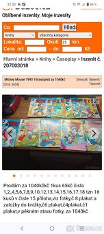 Prodam časopisy Mickey Mause 86ks 5.400 - 4