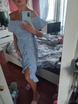 Dámské letní šaty vel 34-38 pruhované - 4