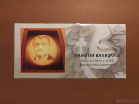 ORIGINÁLNÍ Pamětní bankovka ČNB - Karel Engliš - 4