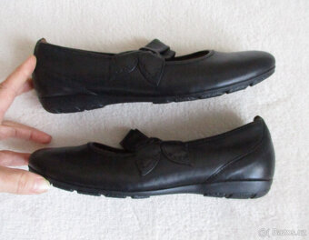 Dámské kožené polobotky Mary Jane černé Gabor 38 - 4