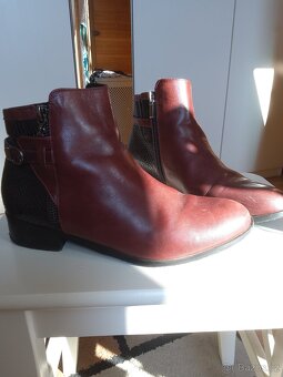 Nádherné kožené kotníčkové boty - 4