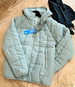 Zimní bunda Adidas Originals Puffer Hooded Jacket, mátová S - 4