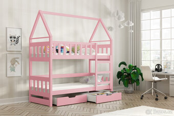 Dětská patrová postel Domeček - 4