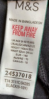 Dívčí bavlněné legíny Marks & Spencer vel. 140 - 4