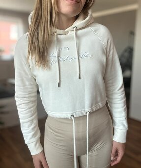 Krémová crop mikina Siksilk, 36/S - 4