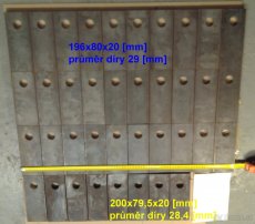 Kalené kladívko do kladívkového štěpkovače / drtiče 20x8x2cm - 4