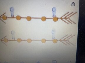 Kovový zlatý věšák - 2 ks - 4