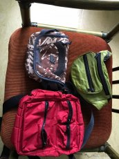 Červená textilní kabelka - 4