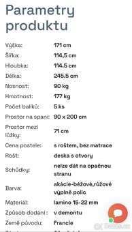 Prodám patrovou postel se schody Aldo BiBOP - 4