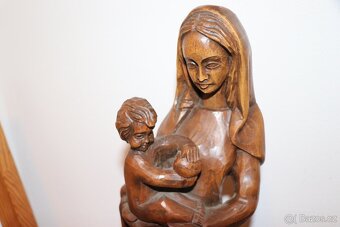 Marie a Jezulátko soška socha dřevo (225L) - 4