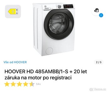 PRAČKA SE SUŠIČKOU HOOVER HD 485AMBB/1-S - 4