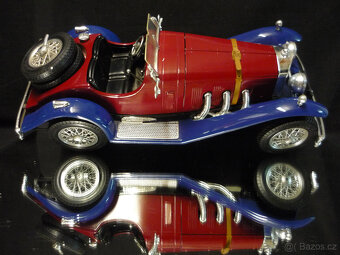 Mercedes Benz SSK vínovomodrý Bburago 1/18 - 4
