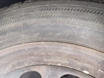Zimni pneu YOKOHAMA 205/55 r16 s plechových disky 5x112 - 4