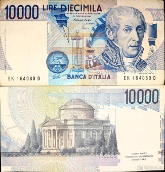 Italské bankovky 1000 - 100 000 lir 1983 - 1997 - 4