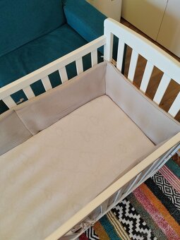 Dětská postýlka + matrace + mantinel - 4