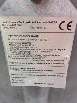 Teplovzdušná kamna HEATER - 4