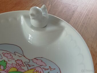 RUČNĚ MALOVANÝ DĚTSKÝ PORCELÁNOVÝ TERMOTALÍŘ LIMOGES FRANCIE - 4