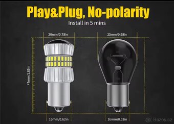 LED žárovky blinkry BAU15S - 4