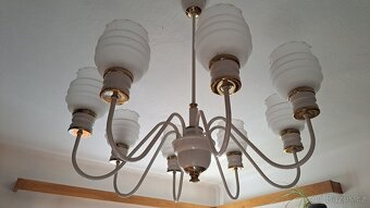 Retro lustr bílý/zlatý 8 ramenný - 4