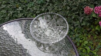 Křišťálová bohatě broušená mísa - 4