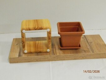 dřevěný kryt, obal,design, květináč - 4