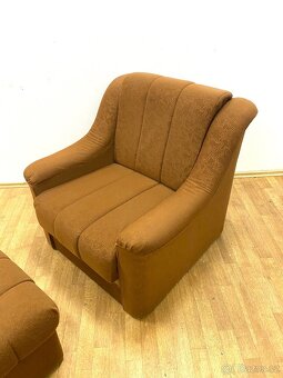 Retro křeslo s podnožkou - 4