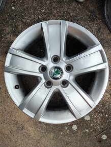 Originál škoda ALU kola 6,5Jx15 5x112 ET50 - 4