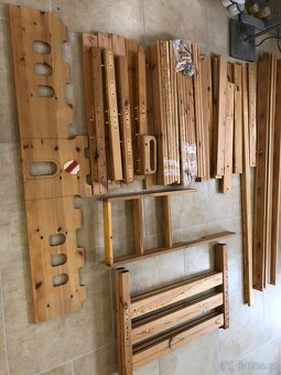 Patrová postel 90 x 200 cm masiv drevo - 4