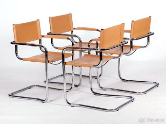 Zachovalá chromovaná křesílka, židle, 4ks - 4