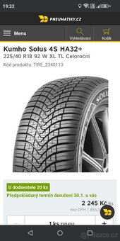 225/40 R18 XL Nové Kumho - 4