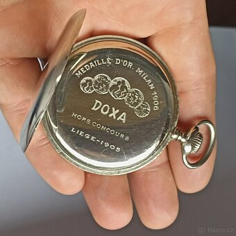 Starožitné pánské kapesní hodinky značené DOXA - 4