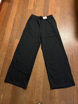 Široké kalhoty teplákovina, L - 4