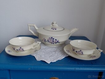 Loučky-porcelánová konvice a dva šálky - 4