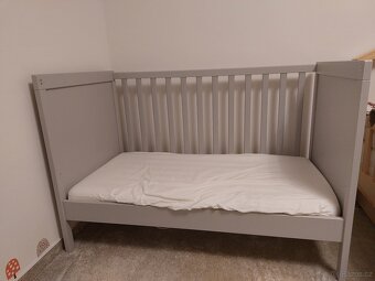 Dětská postýlka Ikea Sundvik 120x60 cm šedá - 4