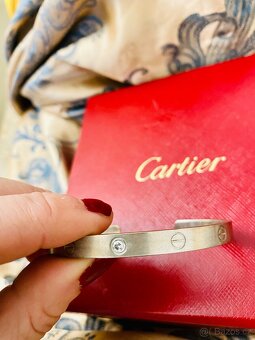 Love bracelet Cartier, vel.19,bílé zlato,diamant, CERTIFIKÁT - 4