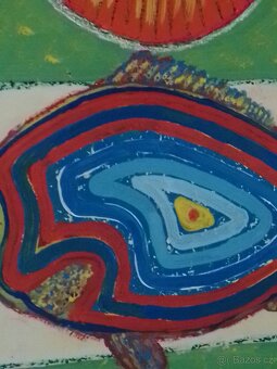 Rodina u Štědrovečerního stolu s  kaprem na  Modro. - 4