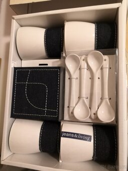 Set na kávu v riflovém kabátku, nové - 4