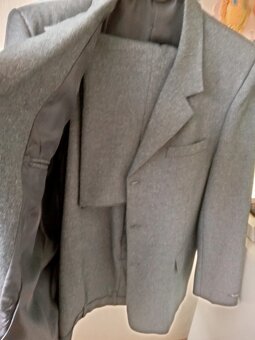 Pánský tmavě šedý oblek vel. 48, výška 176 - 4