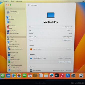 APPLE MACBOOK PRO 13” M1/8GB RAM/256GB,BATERIE 95% - 4