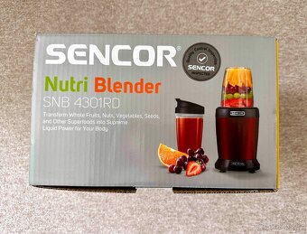 Nový smoothie mixér Sencor Nutri Blender SNB 4301RD - 4
