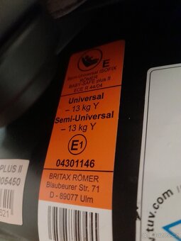 Prodám autosedačku Römer + dětské zpětné zrcátko Römer - 4
