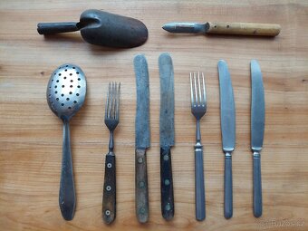 Konvolut nádobí - retro příbory secese, ČSR, England, SSSR - 4