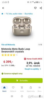 Motorola Moto Buds Loop Swarovski® crystals (nová) - 4