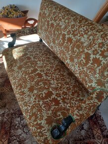 Starozitna sofa sedacka s křeslem - 4