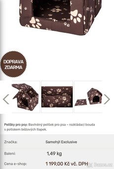 Velika látková bouda pro pejska - 4