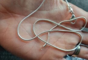 Nový dámský stříbrný Kulaté řetízek náhrdelník 925 45 cm - 4