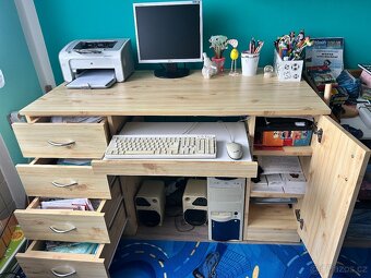 Kancelářský stůl 1300x650 - lamino bříza, tl. 18mm - 4