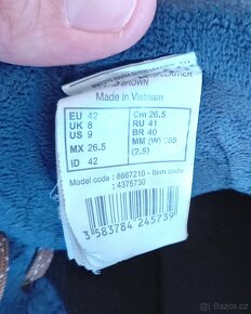 Pánské turistické polovysoké nepromokavé kožené boty vel. 42 - 4